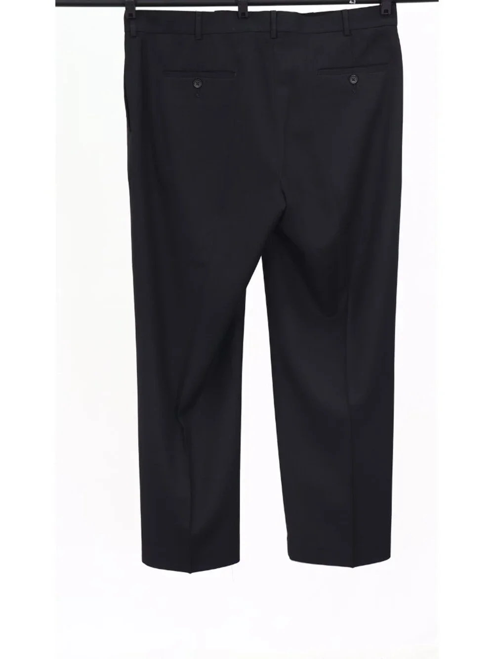 Pronto Uomo 44L 38x30 Black Full Suit Double-Breasted Solid R928